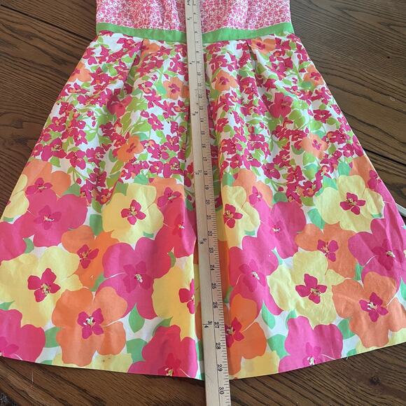 LILLY PULITZER Womens Strapless Floral DRESS - Size 4- PINK Print - Picture 3 of 4
